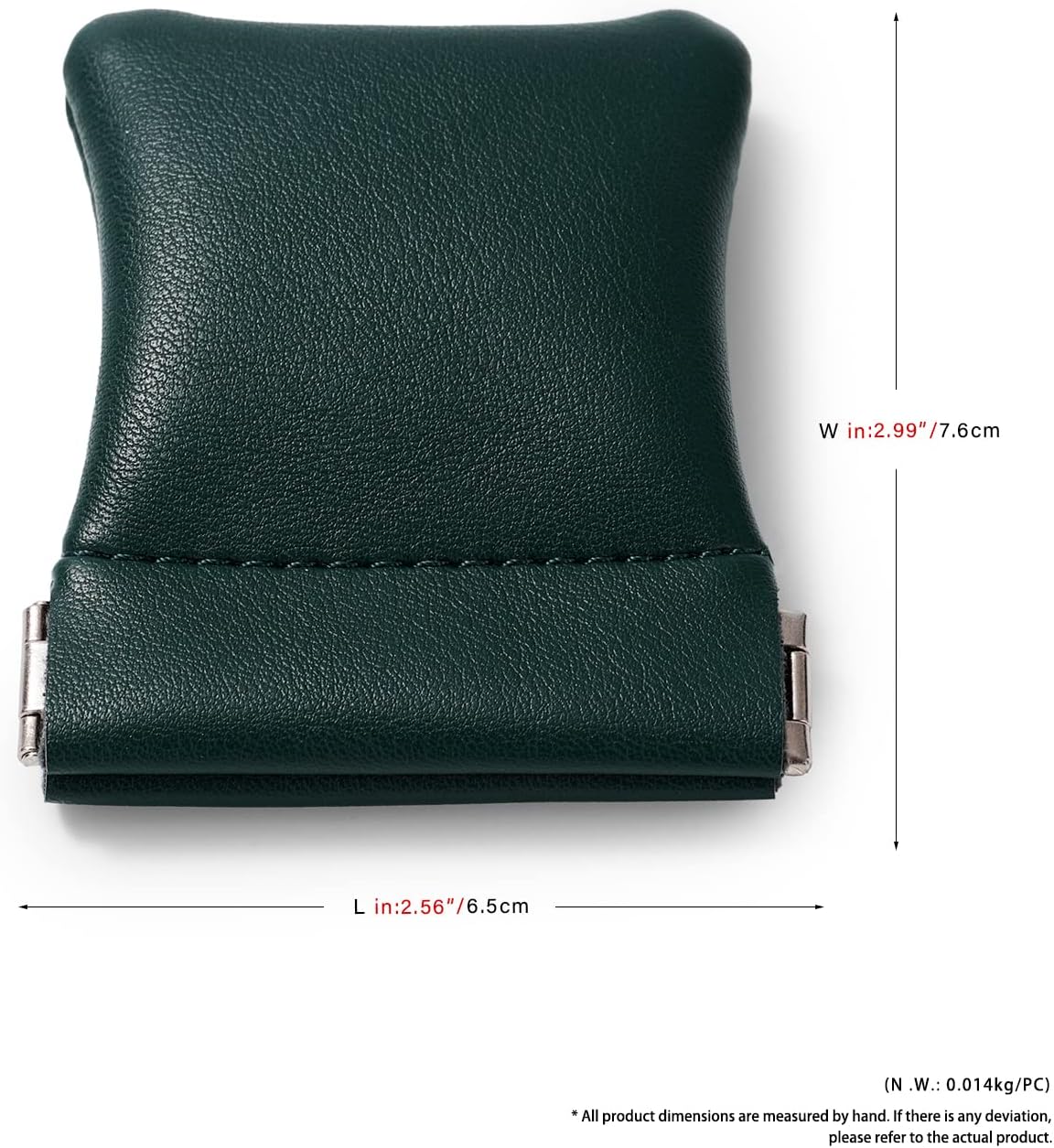 PU Leather Jewelry Travel Bag Leather Jewelry Pouch Christmas,Wedding Party Favor Gift Bag (S, Dark Green)