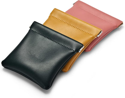 PU Leather Jewelry Travel Bag Leather Jewelry Pouch Christmas,Wedding Party Favor Gift Bag (S, Dark Green)