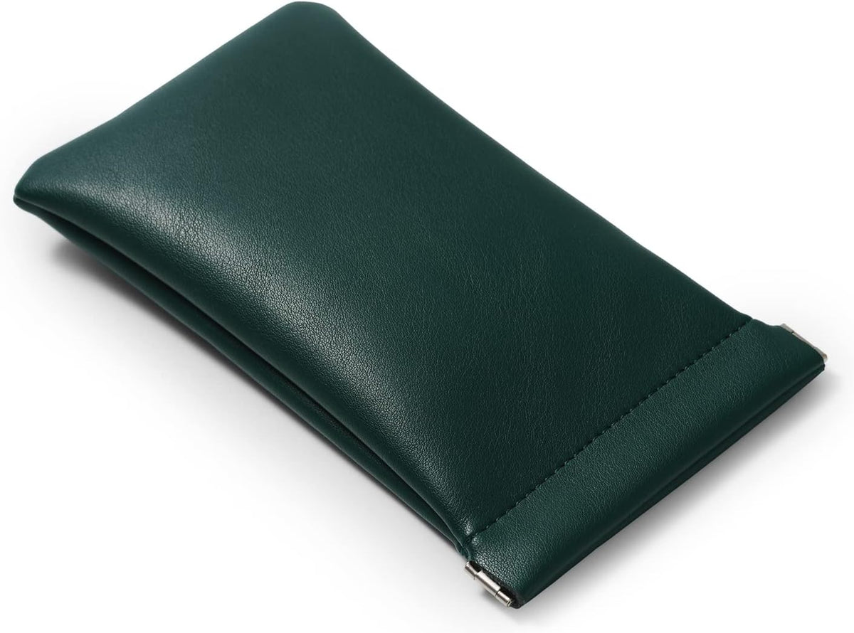 PU Leather Jewelry Travel Bag Leather Jewelry Pouch Christmas,Wedding Party Favor Gift Bag (S, Dark Green)
