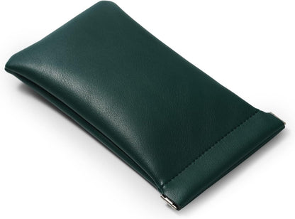 PU Leather Jewelry Travel Bag Leather Jewelry Pouch Christmas,Wedding Party Favor Gift Bag (S, Dark Green)