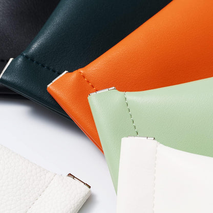 PU Leather Jewelry Travel Bag Leather Jewelry Pouch Christmas,Wedding Party Favor Gift Bag (S, Dark Green)