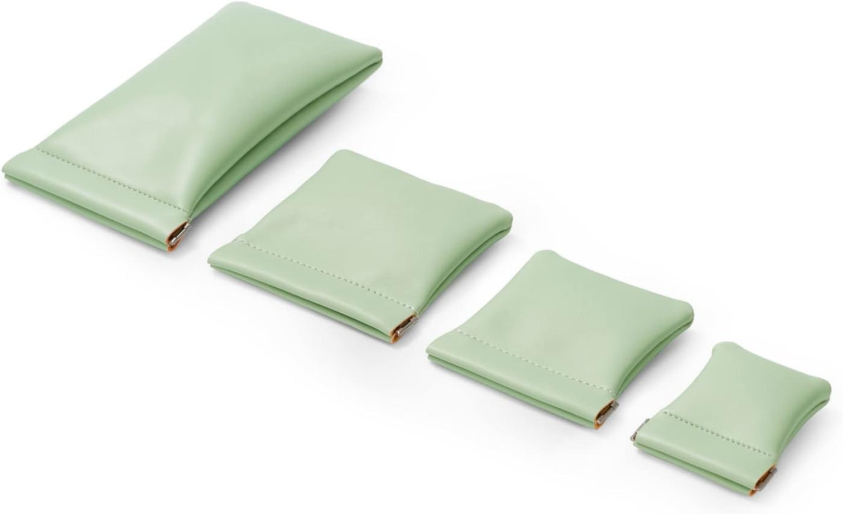 PU Leather Jewelry Travel Bag Leather Jewelry Pouch Christmas,Wedding Party Favor Gift Bag (S, Dark Green)