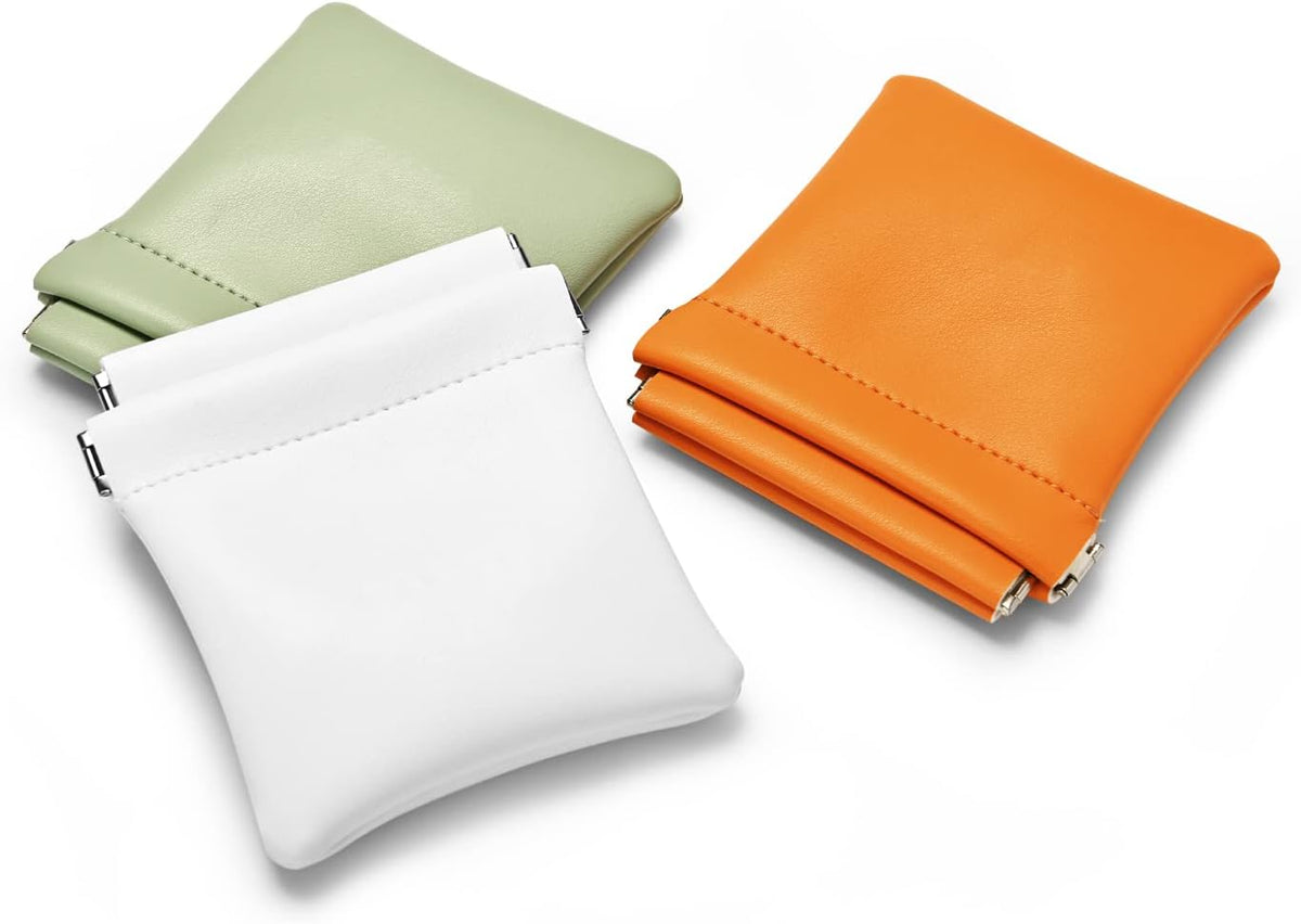 PU Leather Jewelry Travel Bag Leather Jewelry Pouch Christmas,Wedding Party Favor Gift Bag (S, Dark Green)