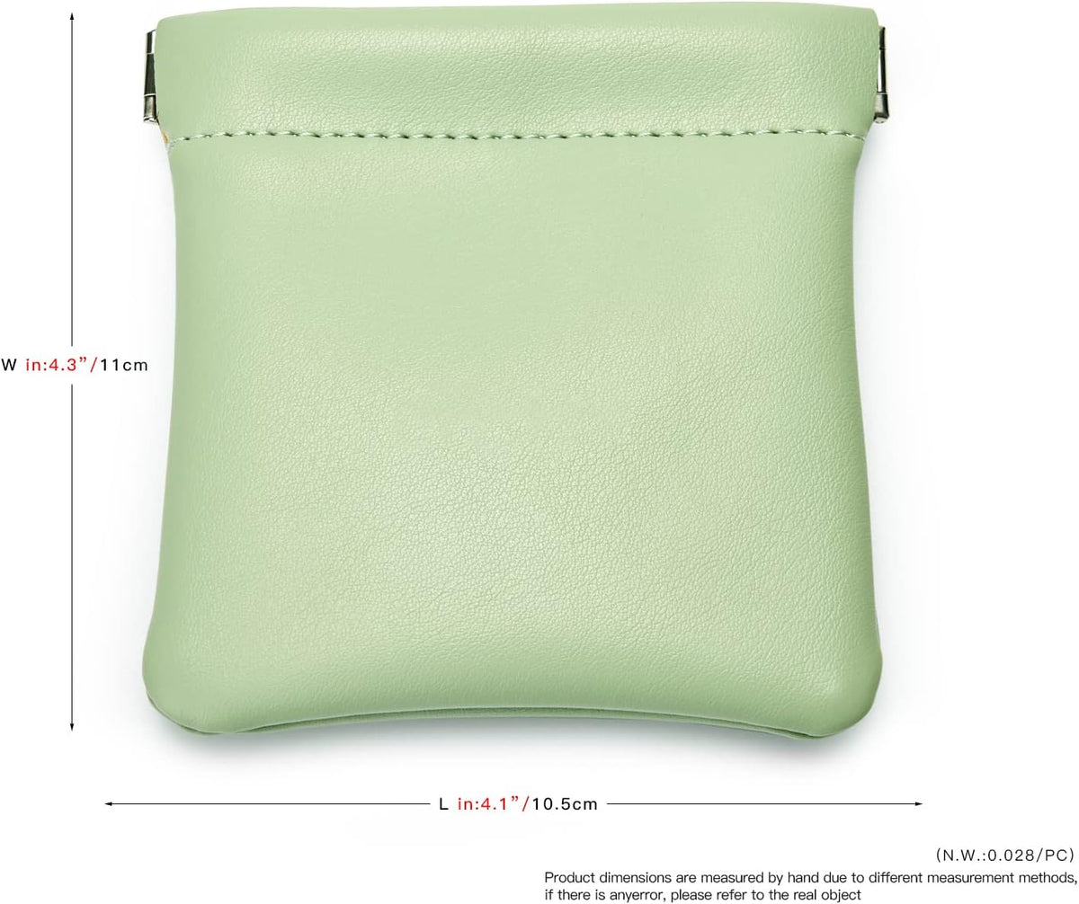 PU Leather Jewelry Travel Bag Leather Jewelry Pouch Christmas,Wedding Party Favor Gift Bag (S, Dark Green)