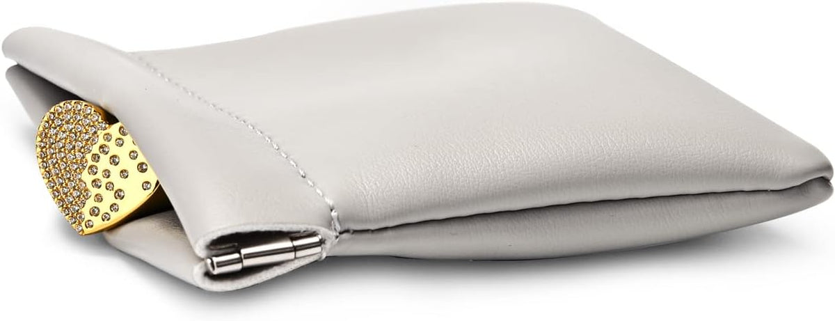 PU Leather Jewelry Travel Bag Leather Jewelry Pouch Christmas,Wedding Party Favor Gift Bag (S, Dark Green)