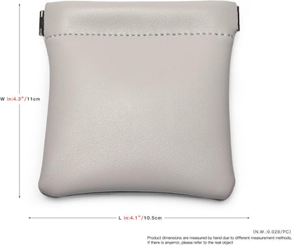 PU Leather Jewelry Travel Bag Leather Jewelry Pouch Christmas,Wedding Party Favor Gift Bag (S, Dark Green)