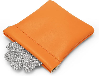 PU Leather Jewelry Travel Bag Leather Jewelry Pouch Christmas,Wedding Party Favor Gift Bag (S, Dark Green)