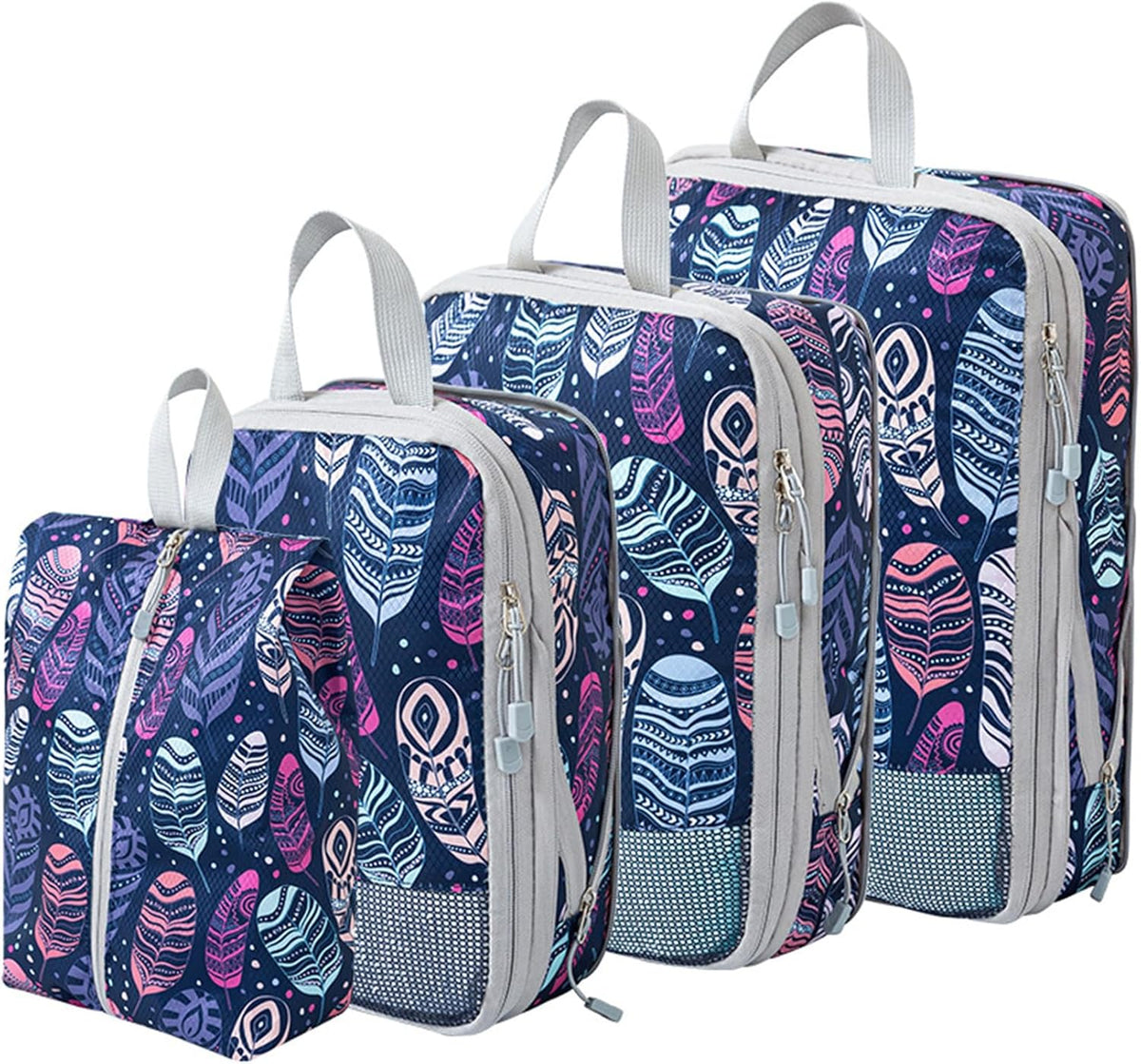 Compression Packing Cubes for Women Men Travel Space Saving Luggage Bags Travel Essentials Compression Cubes for Carry on Suitcases Organizers,style2