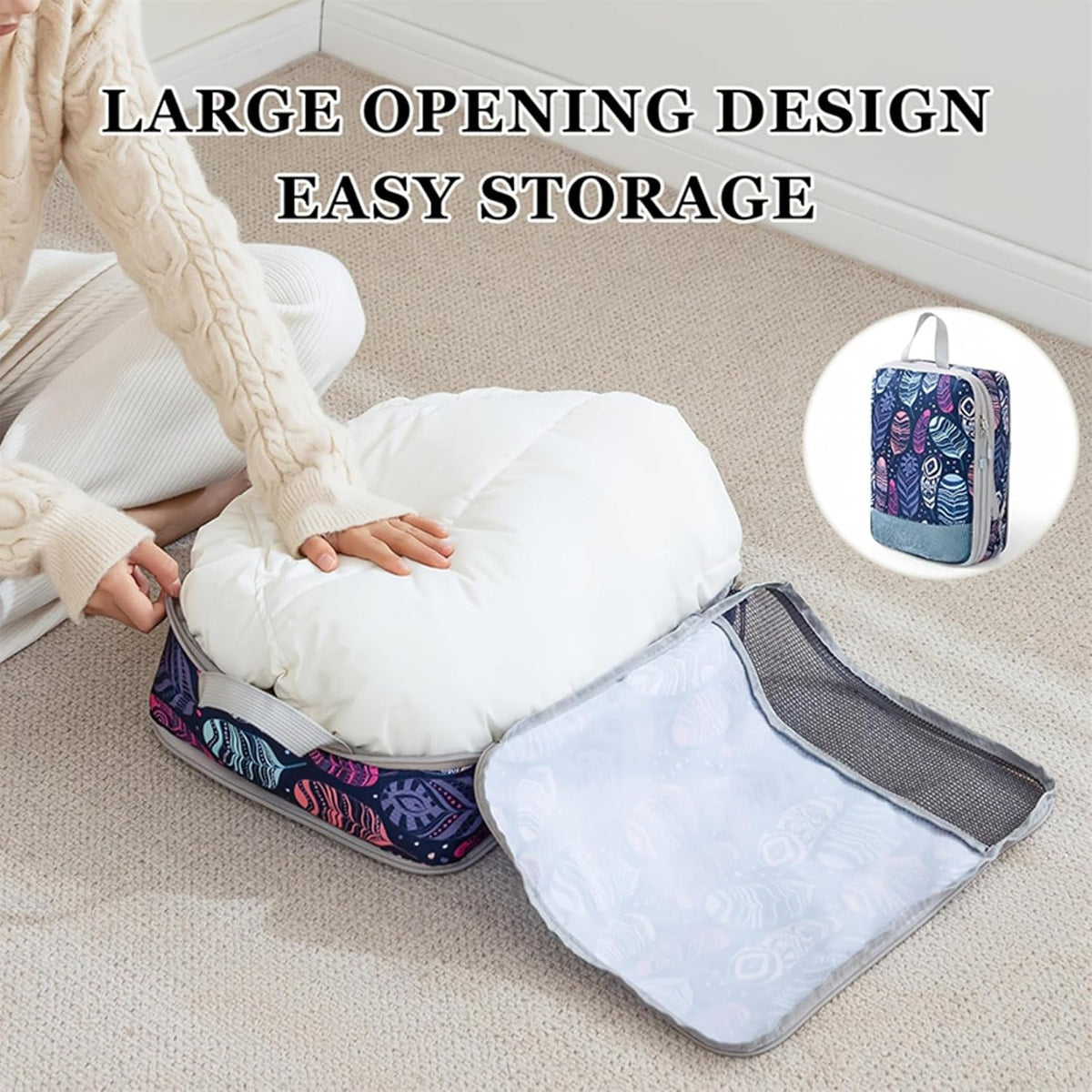 Compression Packing Cubes for Women Men Travel Space Saving Luggage Bags Travel Essentials Compression Cubes for Carry on Suitcases Organizers,style2