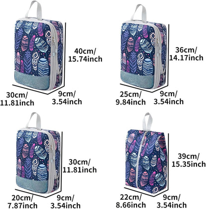 Compression Packing Cubes for Women Men Travel Space Saving Luggage Bags Travel Essentials Compression Cubes for Carry on Suitcases Organizers,style2