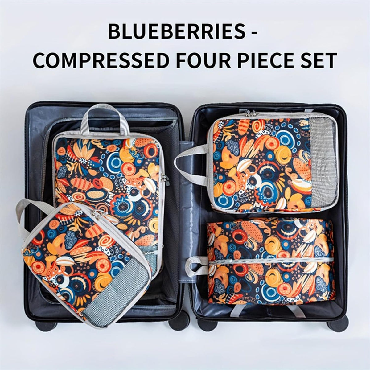 Compression Packing Cubes for Women Men Travel Space Saving Luggage Bags Travel Essentials Compression Cubes for Carry on Suitcases Organizers,style2