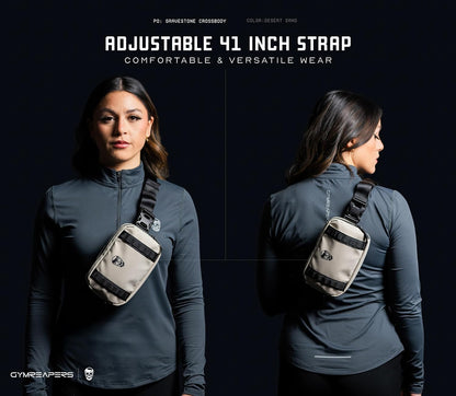 Travel Small Crossbody Bags for Men & Women with Hidden Pocket - Waterproof Crosssbody Fanny Pack for Men with Adjustable Shoulder Sling Belt for Traveling, Running & Hiking (Gunmetal)