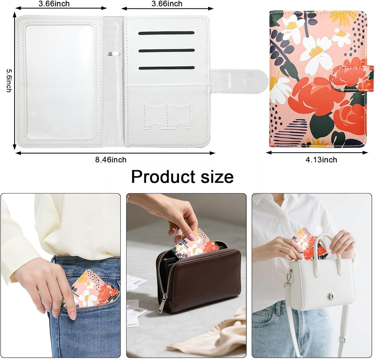 Passport Holder for Travel, RFID Passport Cover Wallet for Women Men | Leather Passport Book, Card Holder Case, International Travel Must Haves Accessories, Cruise Ship Essentials Gifts, Black