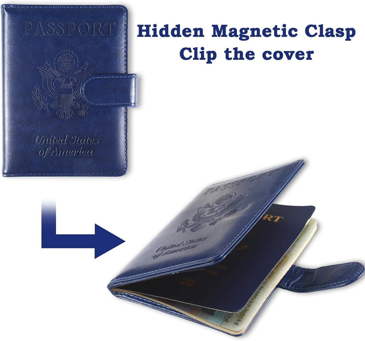 Passport Holder for Travel, RFID Passport Cover Wallet for Women Men | Leather Passport Book, Card Holder Case, International Travel Must Haves Accessories, Cruise Ship Essentials Gifts, Black
