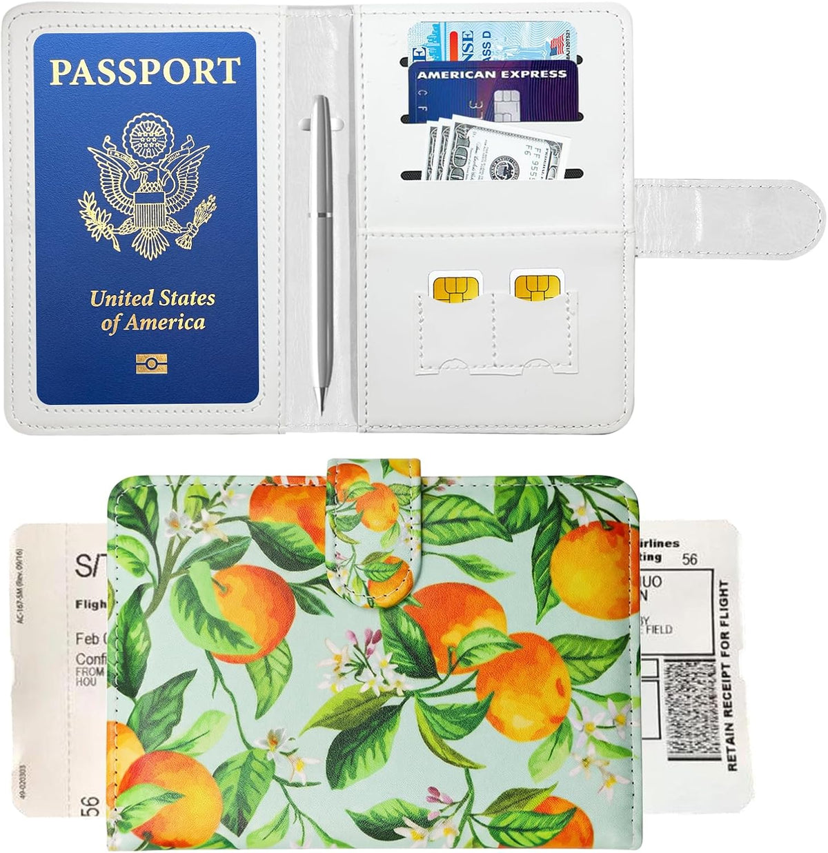 Passport Holder for Travel, RFID Passport Cover Wallet for Women Men | Leather Passport Book, Card Holder Case, International Travel Must Haves Accessories, Cruise Ship Essentials Gifts, Black