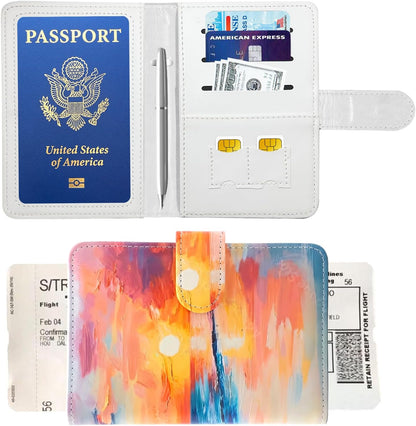 Passport Holder for Travel, RFID Passport Cover Wallet for Women Men | Leather Passport Book, Card Holder Case, International Travel Must Haves Accessories, Cruise Ship Essentials Gifts, Black