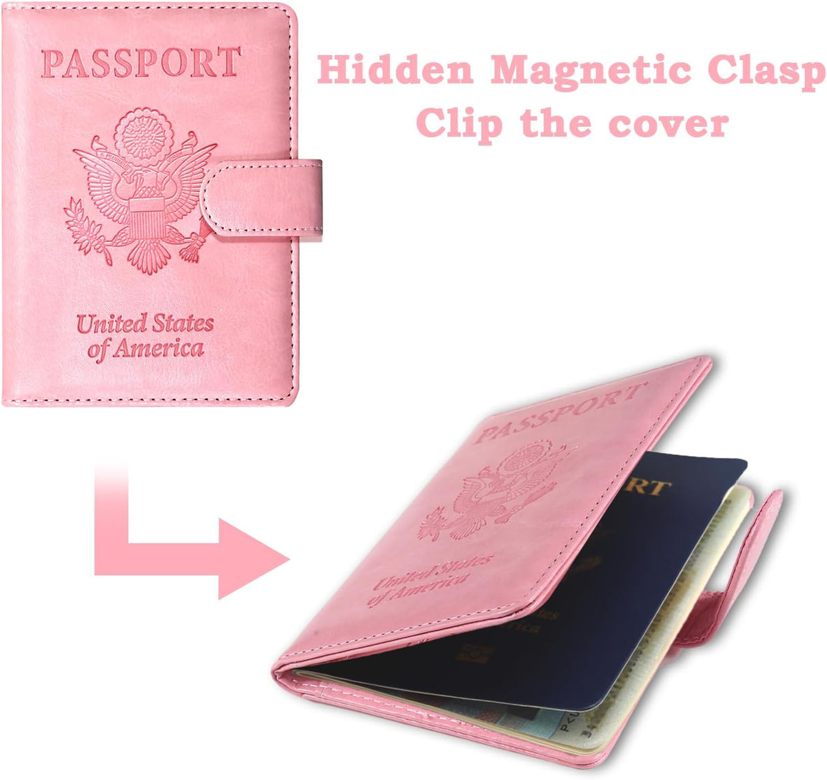 Passport Holder for Travel, RFID Passport Cover Wallet for Women Men | Leather Passport Book, Card Holder Case, International Travel Must Haves Accessories, Cruise Ship Essentials Gifts, Black