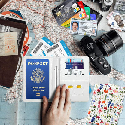 Passport Holder for Travel, RFID Passport Cover Wallet for Women Men | Leather Passport Book, Card Holder Case, International Travel Must Haves Accessories, Cruise Ship Essentials Gifts, Black
