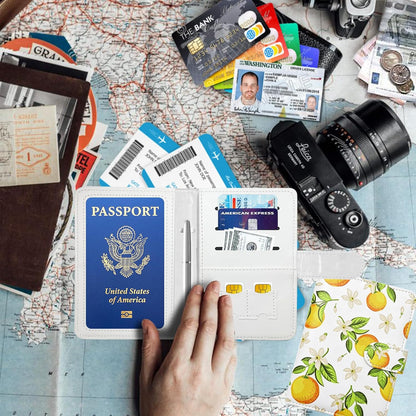 Passport Holder for Travel, RFID Passport Cover Wallet for Women Men | Leather Passport Book, Card Holder Case, International Travel Must Haves Accessories, Cruise Ship Essentials Gifts, Black