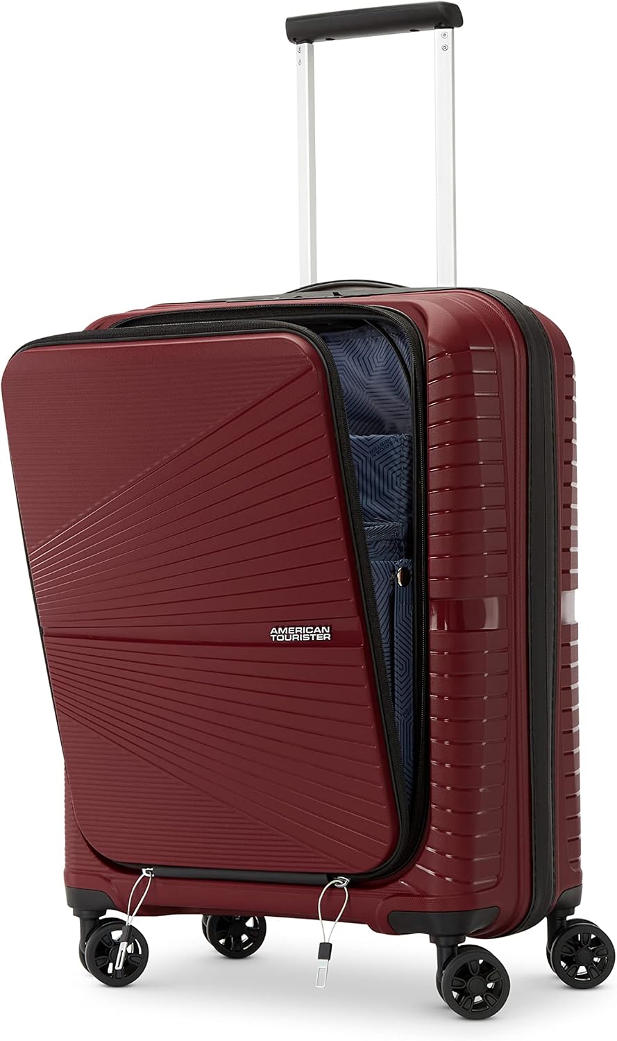 Airconic Hardside Expandable Luggage with Spinner Wheels, Navy Blue, Carry-On 20-Inch