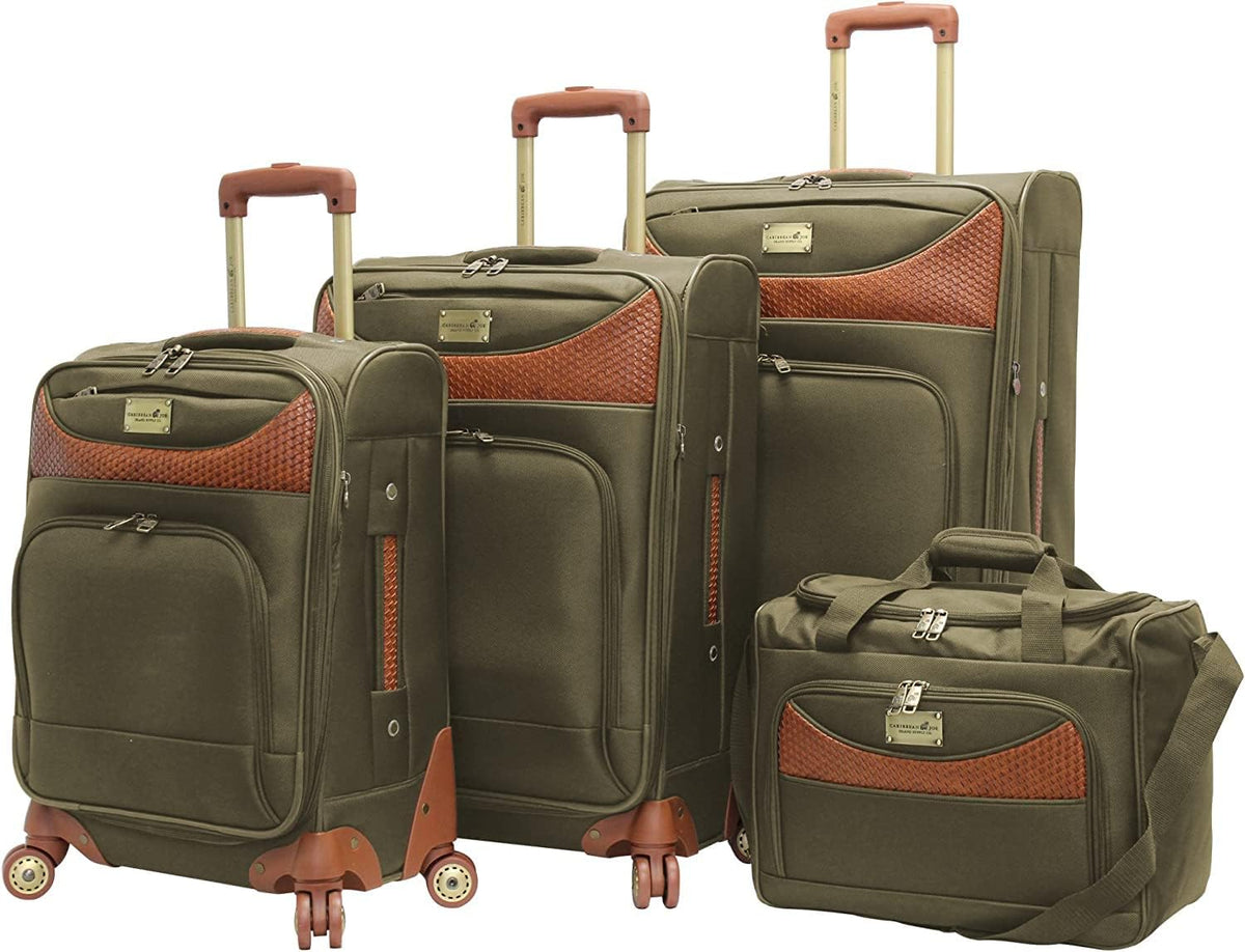 Carry-On Luggage with Spinner Wheels Softside Expandable 20-In Suitcase