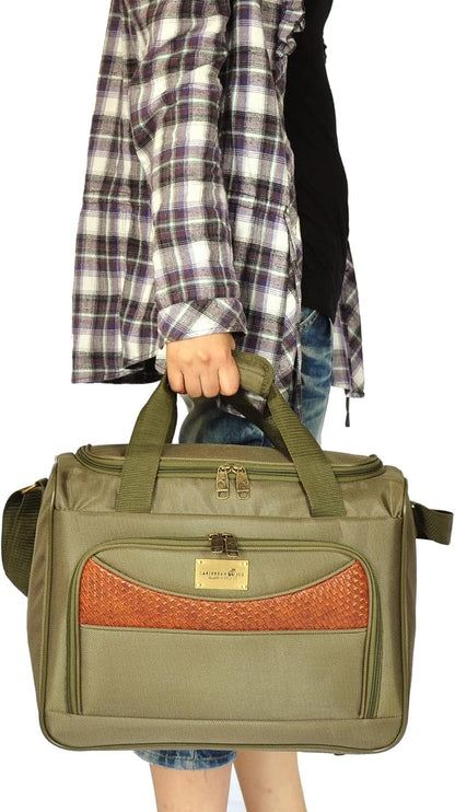 Carry-On Luggage with Spinner Wheels Softside Expandable 20-In Suitcase