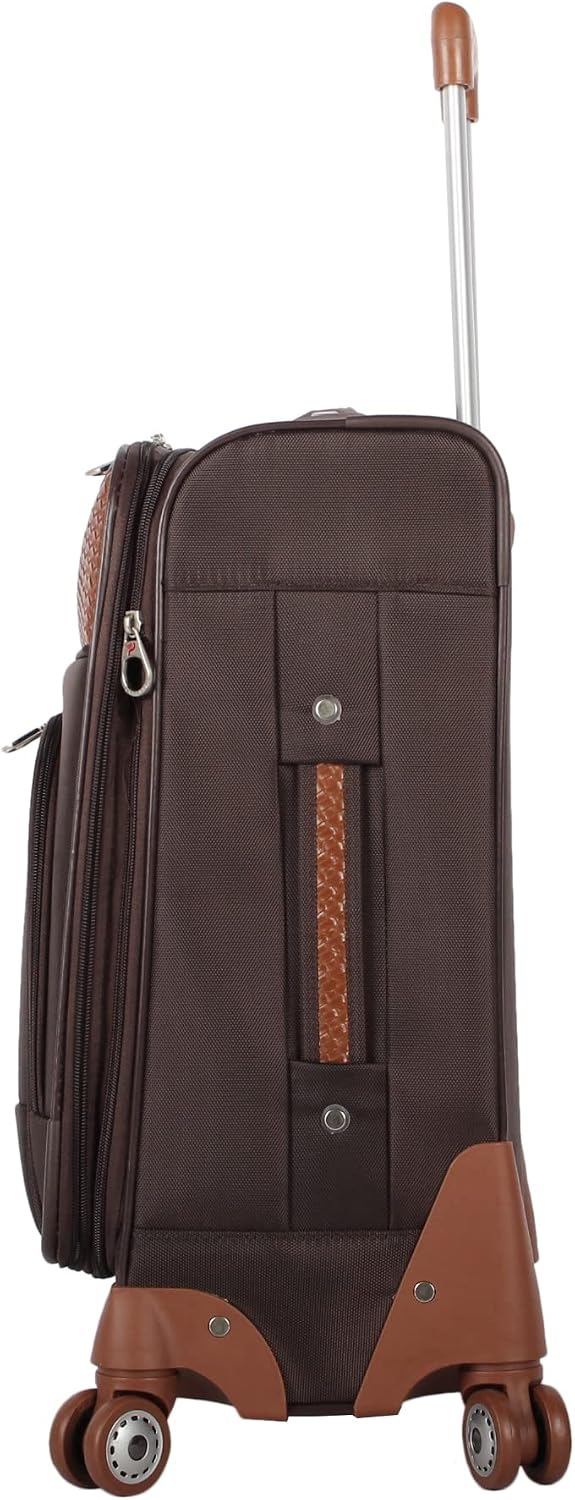 Carry-On Luggage with Spinner Wheels Softside Expandable 20-In Suitcase