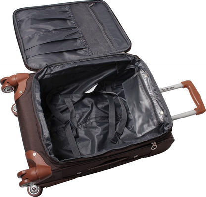 Carry-On Luggage with Spinner Wheels Softside Expandable 20-In Suitcase