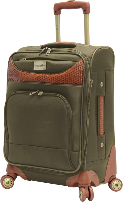 Carry-On Luggage with Spinner Wheels Softside Expandable 20-In Suitcase