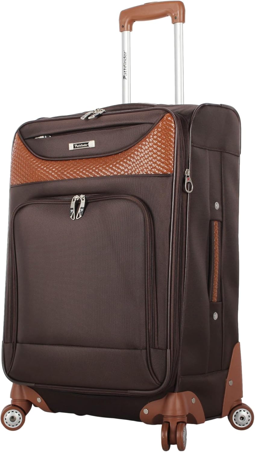 Carry-On Luggage with Spinner Wheels Softside Expandable 20-In Suitcase