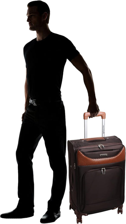 Carry-On Luggage with Spinner Wheels Softside Expandable 20-In Suitcase