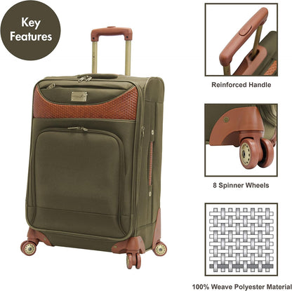 Carry-On Luggage with Spinner Wheels Softside Expandable 20-In Suitcase
