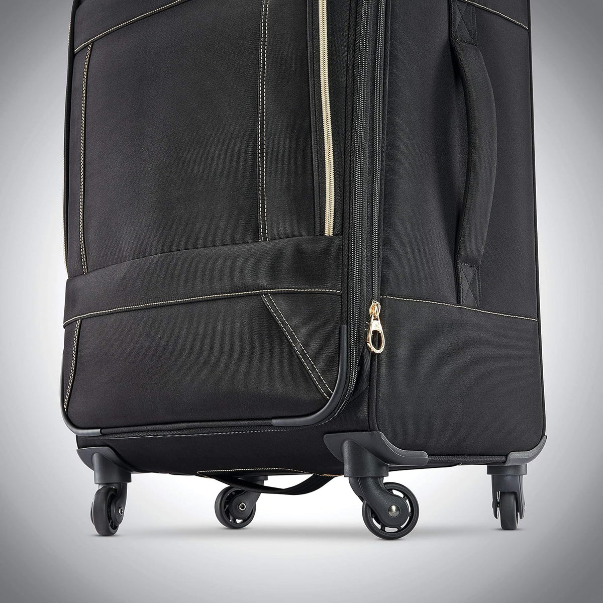 Belle Voyage Softside Luggage with Spinner Wheels, Black, Carry-On 21-Inch