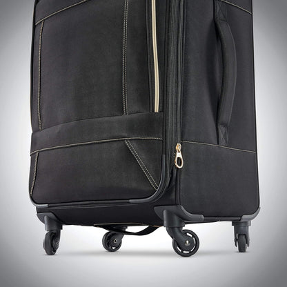 Belle Voyage Softside Luggage with Spinner Wheels, Black, Carry-On 21-Inch