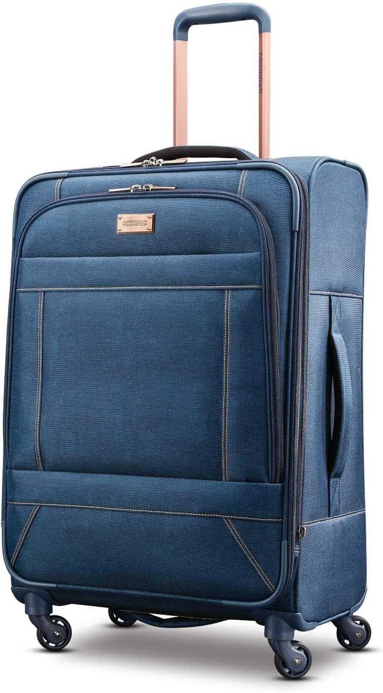 Belle Voyage Softside Luggage with Spinner Wheels, Black, Carry-On 21-Inch