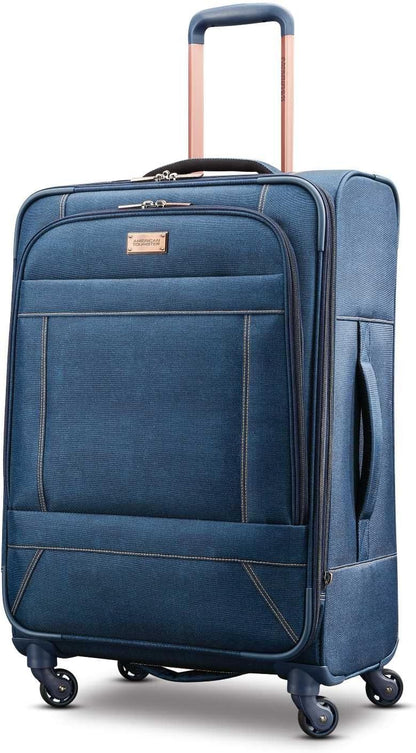 Belle Voyage Softside Luggage with Spinner Wheels, Black, Carry-On 21-Inch