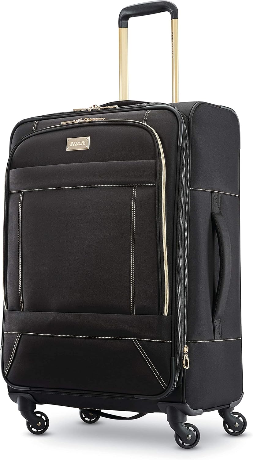 Belle Voyage Softside Luggage with Spinner Wheels, Black, Carry-On 21-Inch