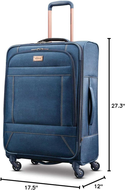Belle Voyage Softside Luggage with Spinner Wheels, Black, Carry-On 21-Inch