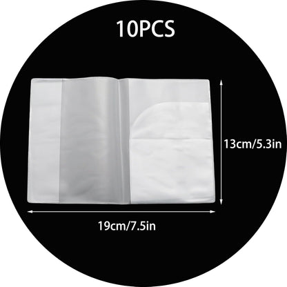 10 Pack sanding Passport Cover, Plastic Passport Protector Case Transparent,Travel Document Organizer for Travel/Globetrotters