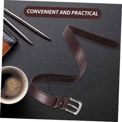 Hidden Money Pocket Travel Security Belt for Men Waist Wallet with Concealed Zipper Pockets for Cash and Valuables Elegant Brown Travel Accessories
