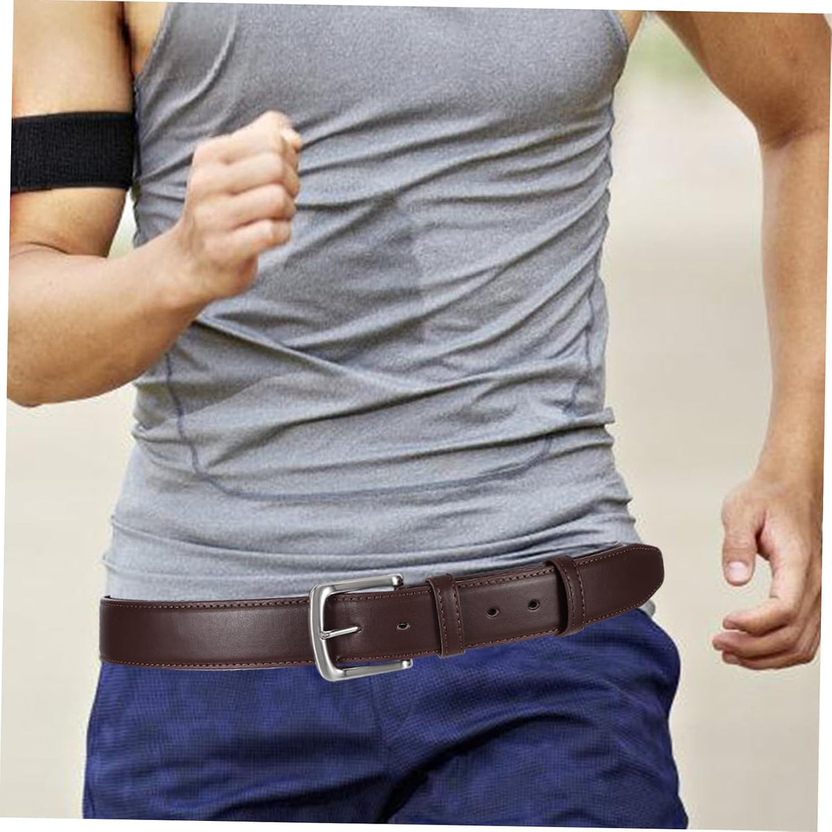 Hidden Money Pocket Travel Security Belt for Men Waist Wallet with Concealed Zipper Pockets for Cash and Valuables Elegant Brown Travel Accessories