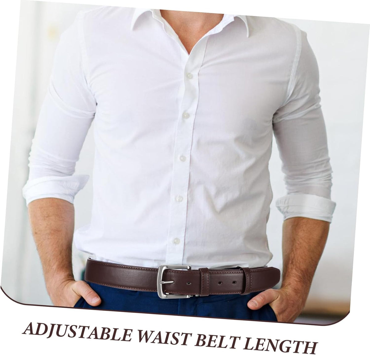 Hidden Money Pocket Travel Security Belt for Men Waist Wallet with Concealed Zipper Pockets for Cash and Valuables Elegant Brown Travel Accessories