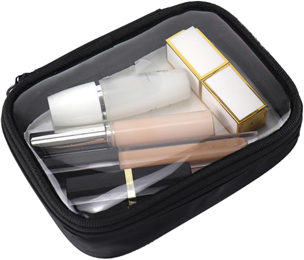 Mesh Toiletry Bag, Portable See Through Toiletry Bag, Breathable Mesh Makeup Bag with Zipper, Travel bag for Cosmetics (Small)
