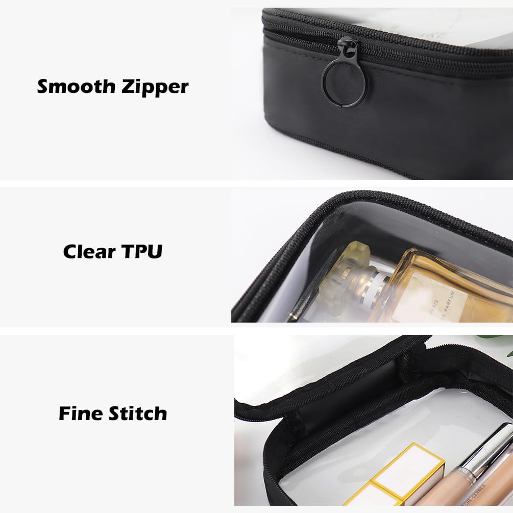 Mesh Toiletry Bag, Portable See Through Toiletry Bag, Breathable Mesh Makeup Bag with Zipper, Travel bag for Cosmetics (Small)