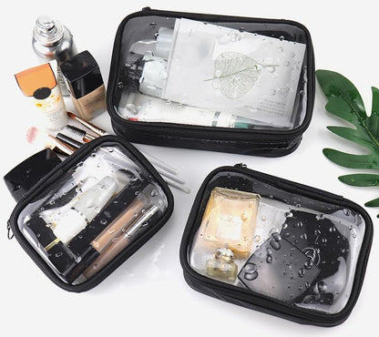 Mesh Toiletry Bag, Portable See Through Toiletry Bag, Breathable Mesh Makeup Bag with Zipper, Travel bag for Cosmetics (Small)