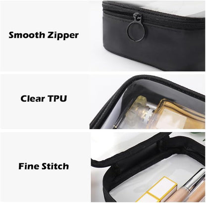 Mesh Toiletry Bag, Portable See Through Toiletry Bag, Breathable Mesh Makeup Bag with Zipper, Travel bag for Cosmetics (Small)