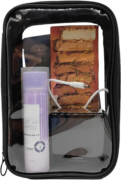 Mesh Toiletry Bag, Portable See Through Toiletry Bag, Breathable Mesh Makeup Bag with Zipper, Travel bag for Cosmetics (Small)