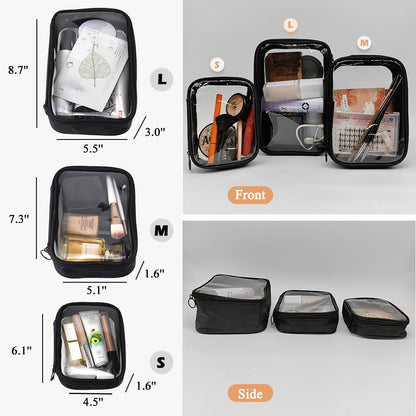Mesh Toiletry Bag, Portable See Through Toiletry Bag, Breathable Mesh Makeup Bag with Zipper, Travel bag for Cosmetics (Small)