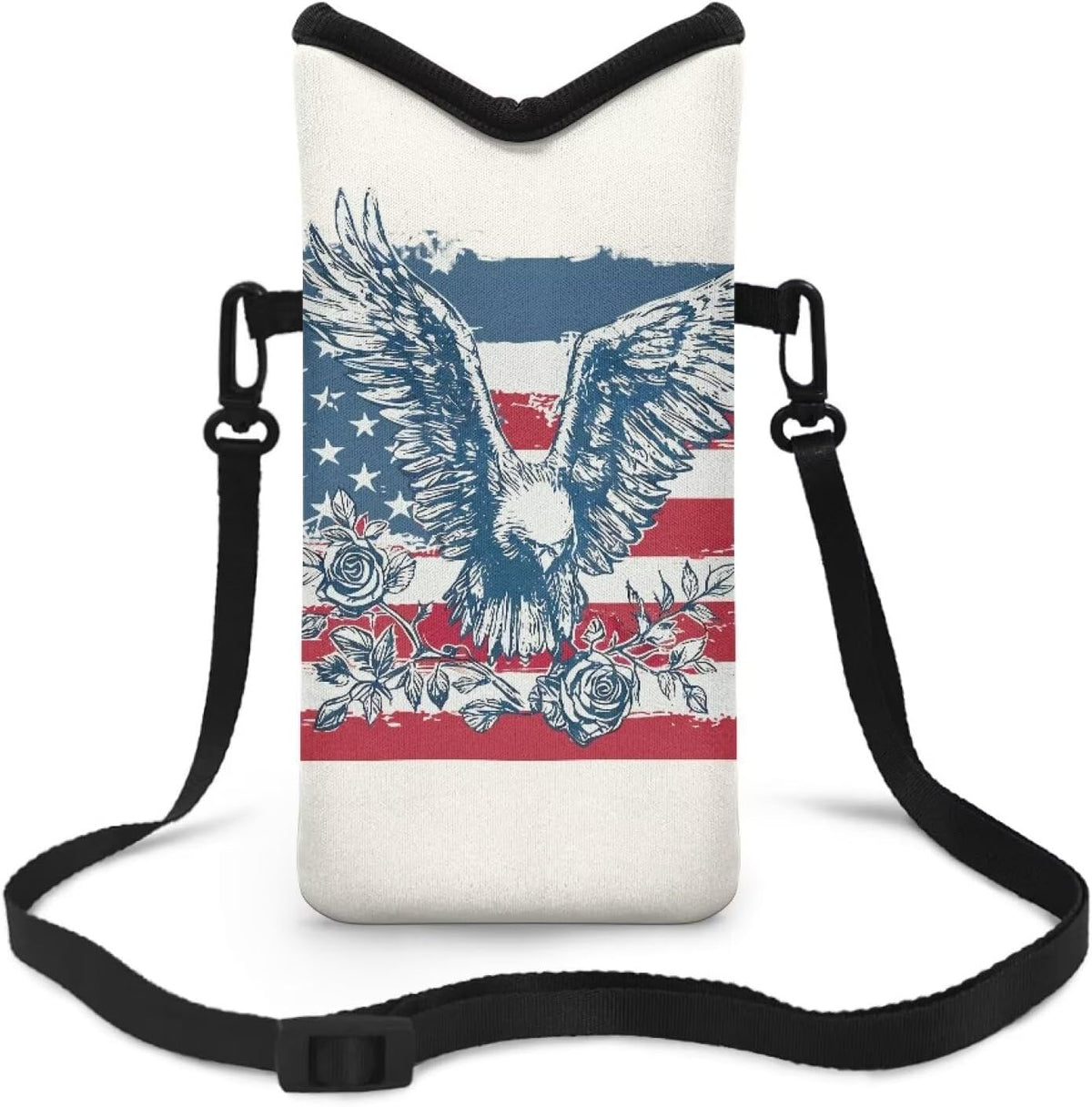 Women Men Crossbody Phone Bag Lightweight Neoprene Cellphone Case Waterproof Phone Carry Pouch for iPhone 15/14/ 13 Pro Max, for Samsung S24, S23+, A25, A35, Hummingbird Floral Pattern - Colors B