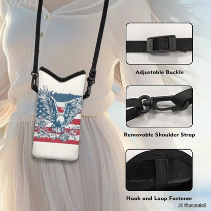 Women Men Crossbody Phone Bag Lightweight Neoprene Cellphone Case Waterproof Phone Carry Pouch for iPhone 15/14/ 13 Pro Max, for Samsung S24, S23+, A25, A35, Hummingbird Floral Pattern - Colors B